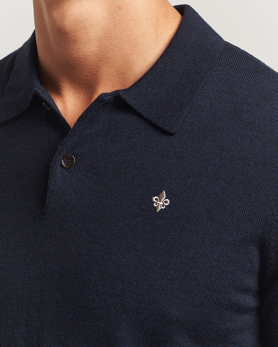 Herre | Gensere | Morris | Merino Polo Knit Navy