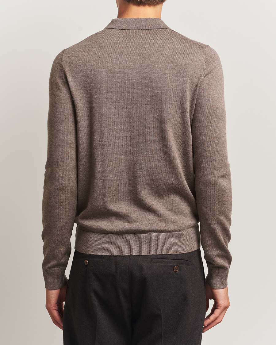 Herre | Gensere | Morris | Merino Polo Knit Brown