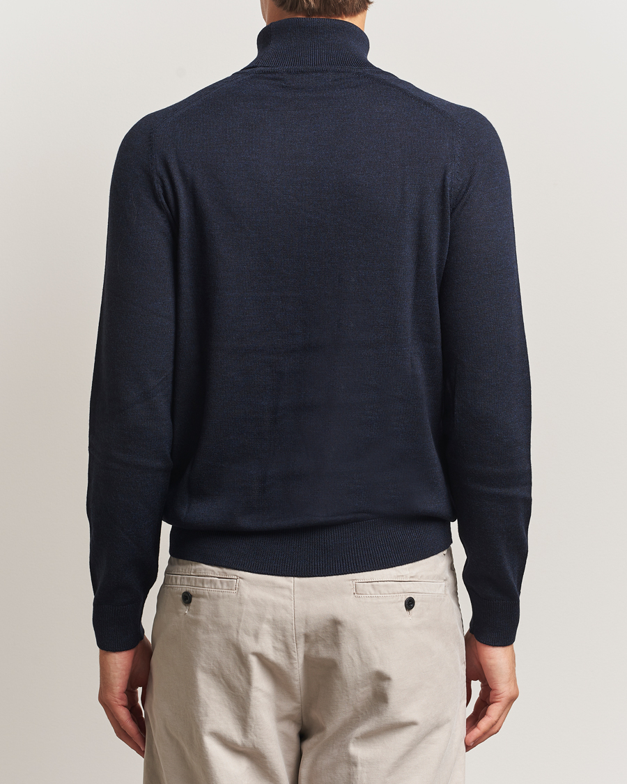 Herre | Gensere | Morris | Merino Roller Neck Navy