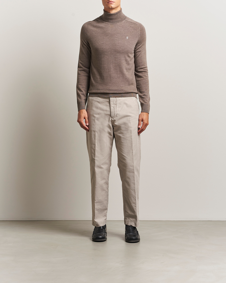 Herre | Gensere | Morris | Merino Roller Neck Brown