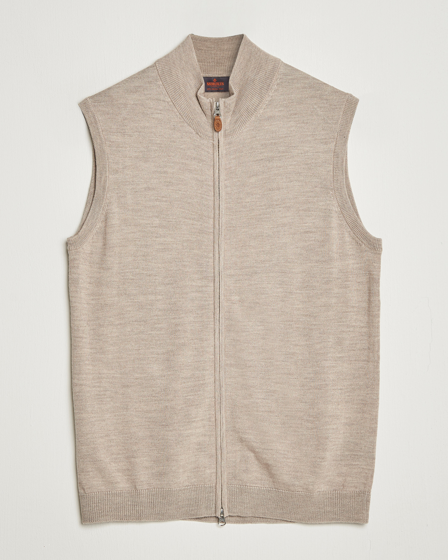 Herre | Gensere | Morris | Merino Zip Vest Khaki