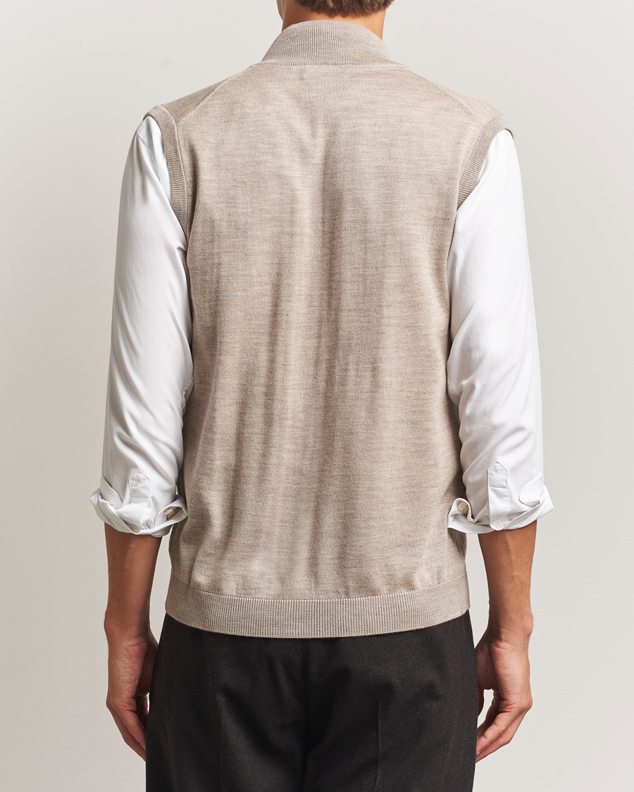 Herre | Gensere | Morris | Merino Zip Vest Khaki