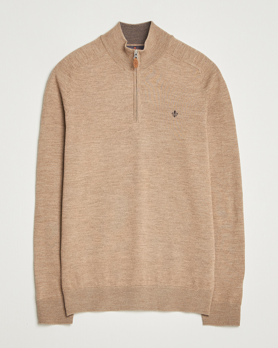 Herre | Gensere | Morris | John Merino Half Zip Camel