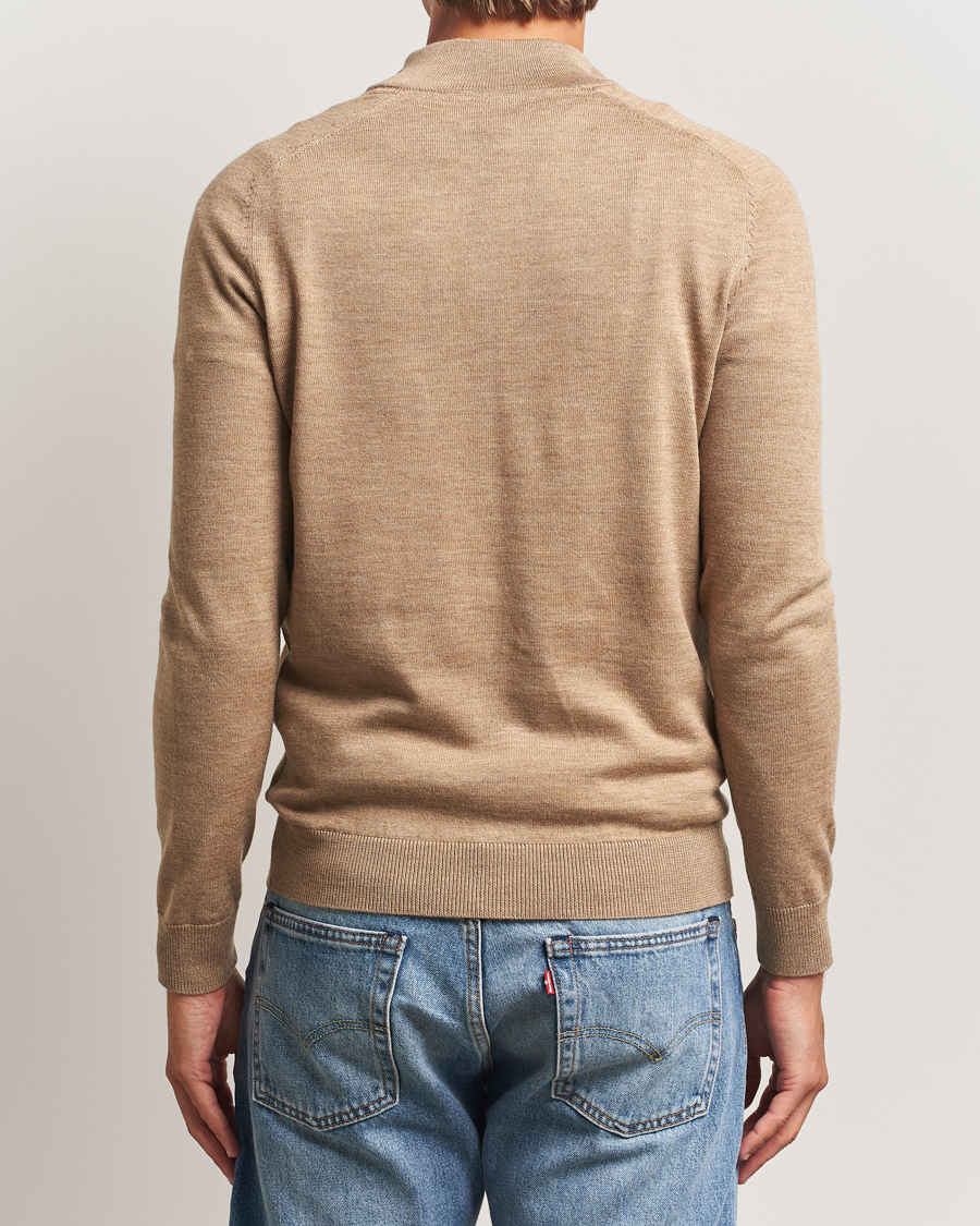 Herre | Gensere | Morris | John Merino Half Zip Camel