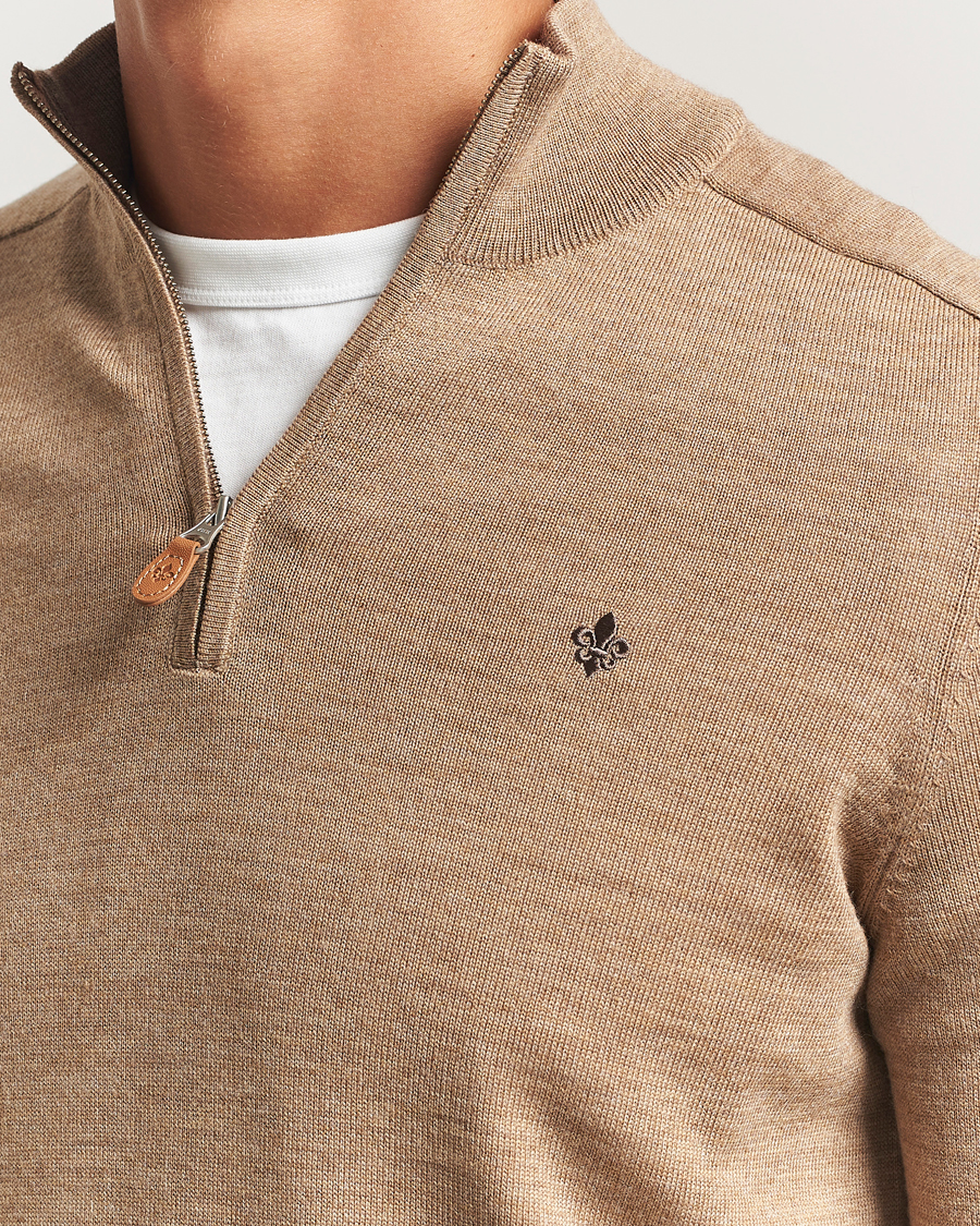Herre | Gensere | Morris | John Merino Half Zip Camel