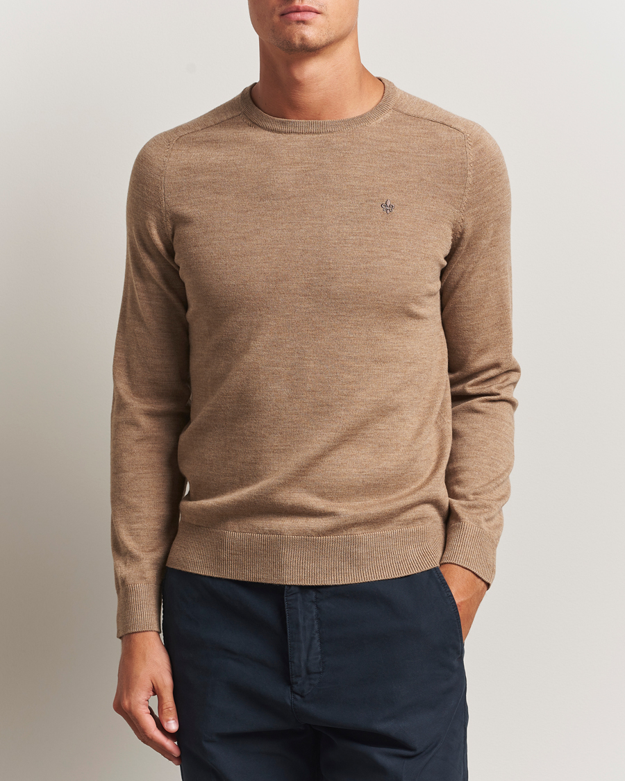Herre | Gensere | Morris | Merino O-Neck Camel