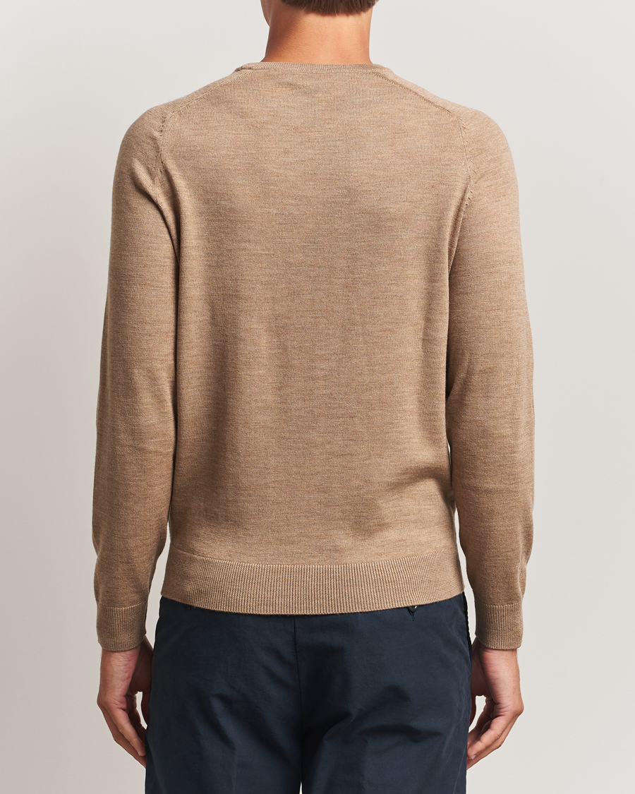Herre | Gensere | Morris | Merino O-Neck Camel