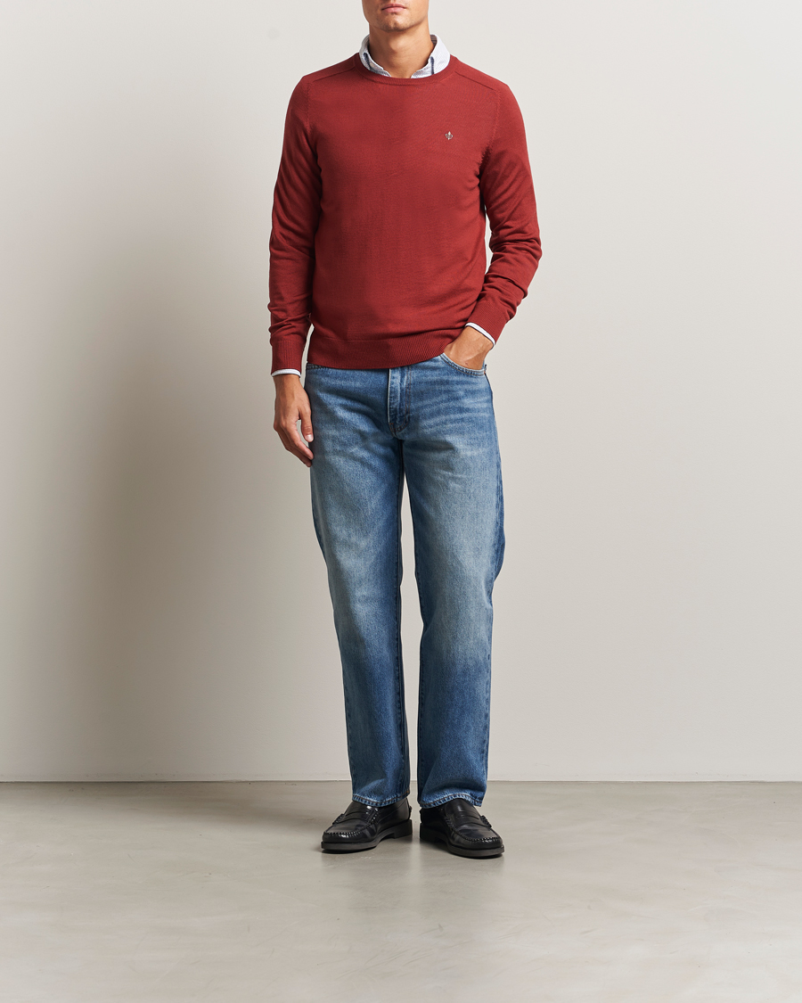 Herre | Gensere | Morris | Merino O-Neck Red