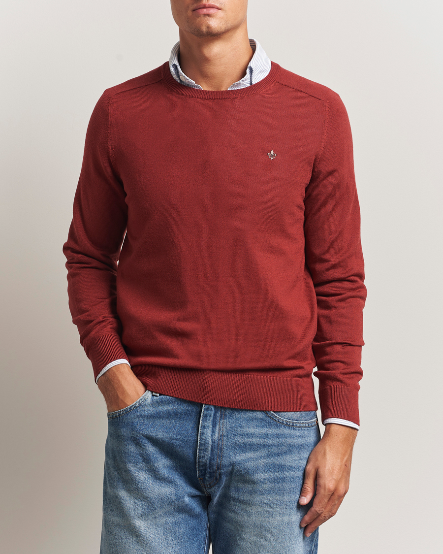 Herre | Gensere | Morris | Merino O-Neck Red