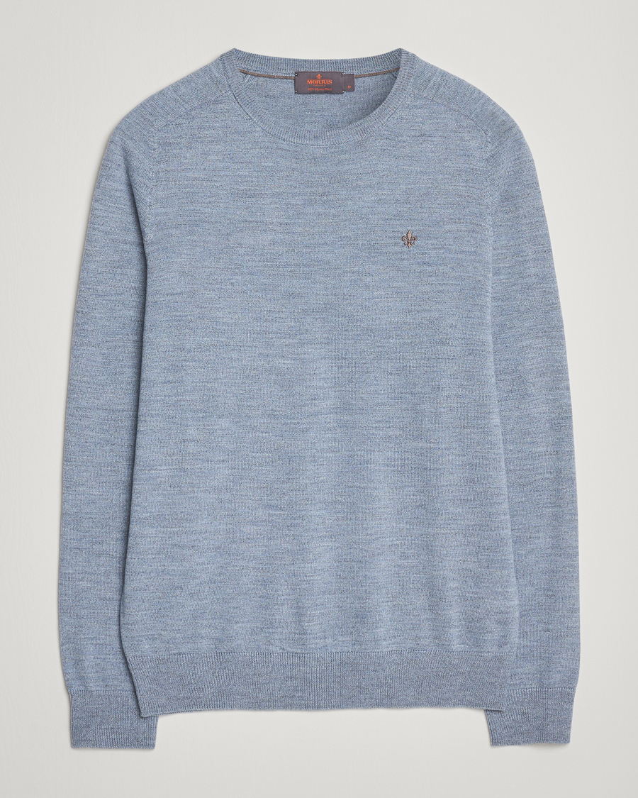 Herre | Gensere | Morris | Merino O-Neck Light Blue