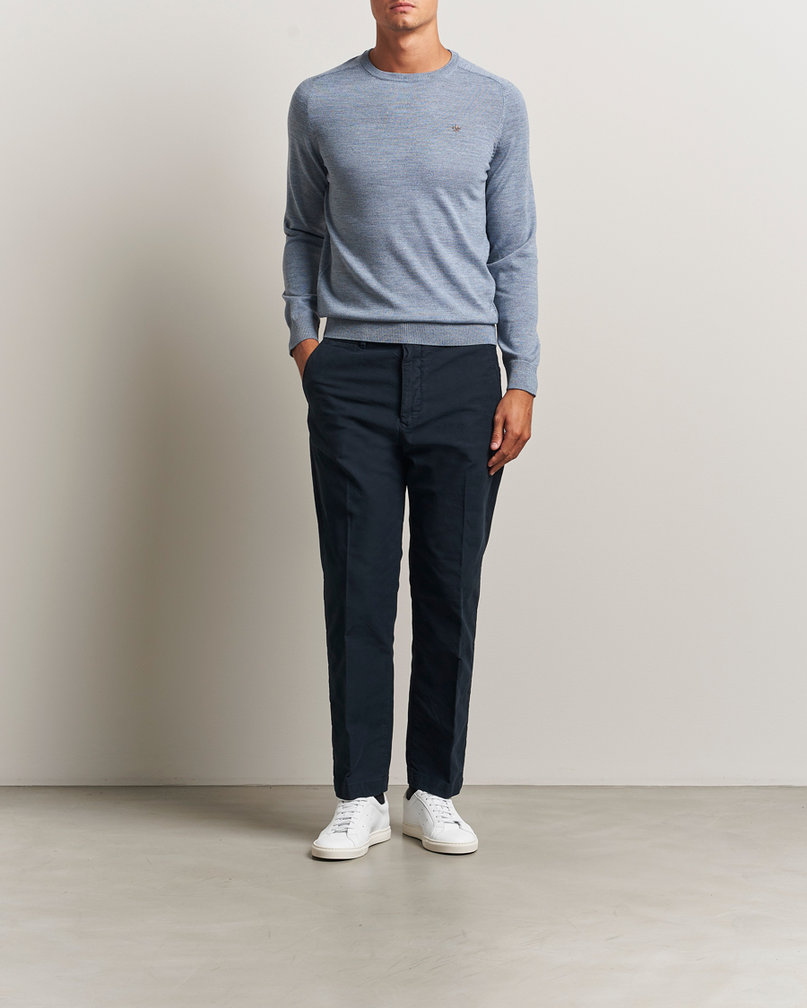 Herre | Gensere | Morris | Merino O-Neck Light Blue