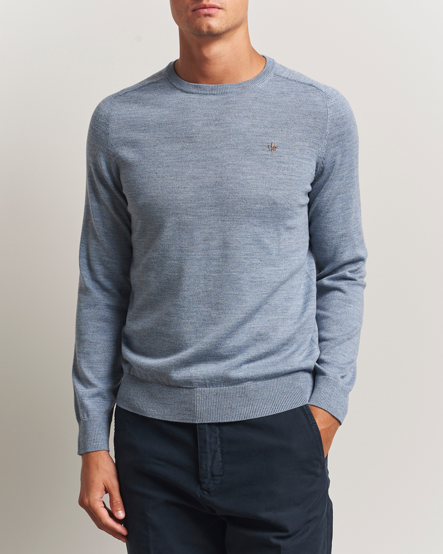 Herre | Gensere | Morris | Merino O-Neck Light Blue