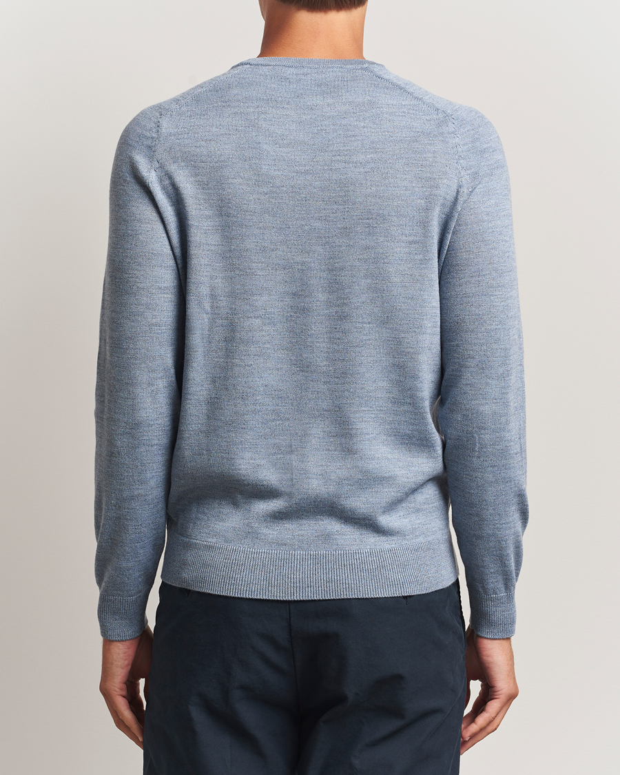 Herre | Gensere | Morris | Merino O-Neck Light Blue