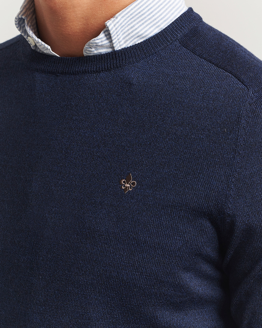 Herre | Gensere | Morris | Merino O-Neck Dark Blue
