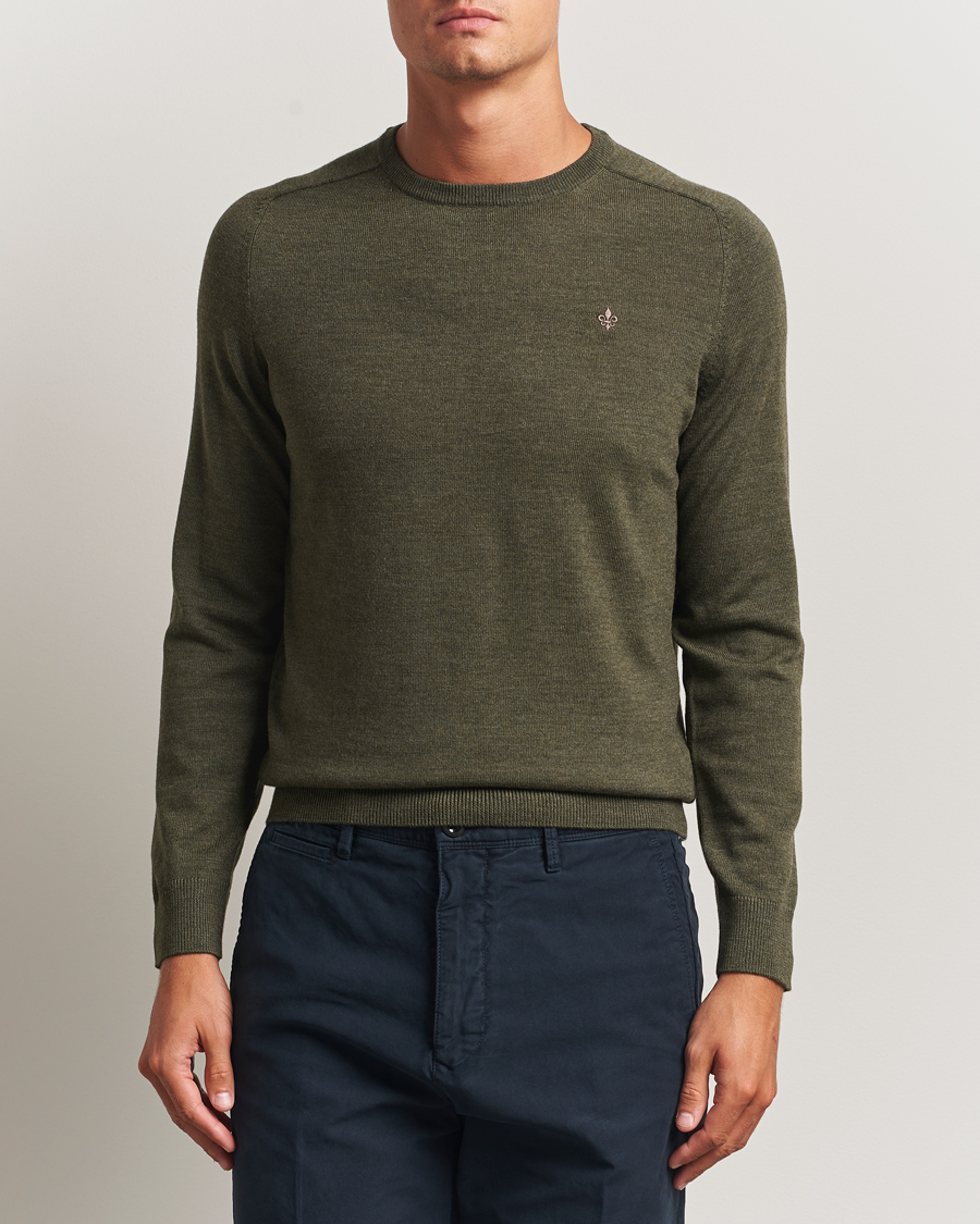 Herre | Gensere | Morris | Merino O-Neck Olive
