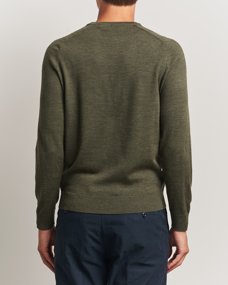 Herre | Gensere | Morris | Merino O-Neck Olive