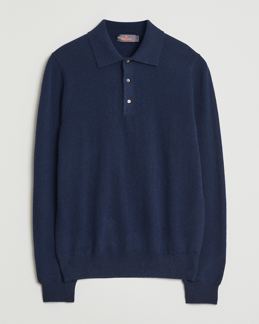 Herre | Gensere | Morris | Cashmere Polo Neck Navy
