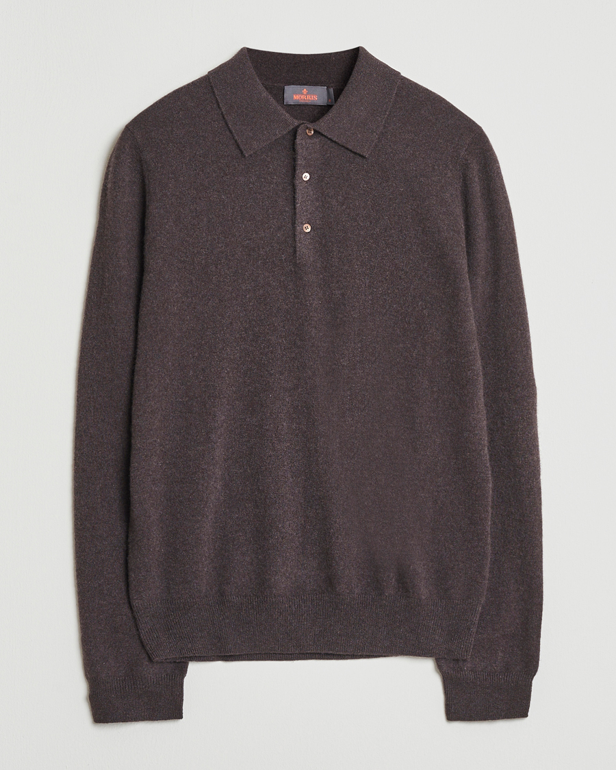 Herre | Gensere | Morris | Cashmere Polo Neck Brown