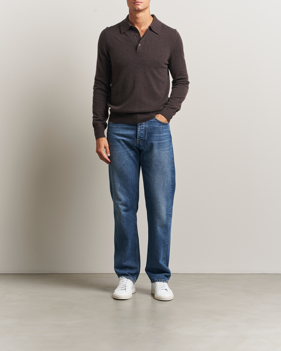 Herre | Gensere | Morris | Cashmere Polo Neck Brown