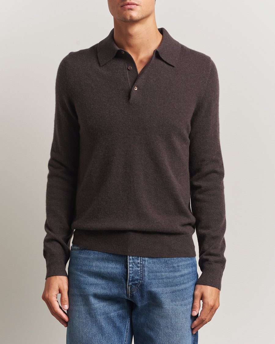 Herre | Gensere | Morris | Cashmere Polo Neck Brown