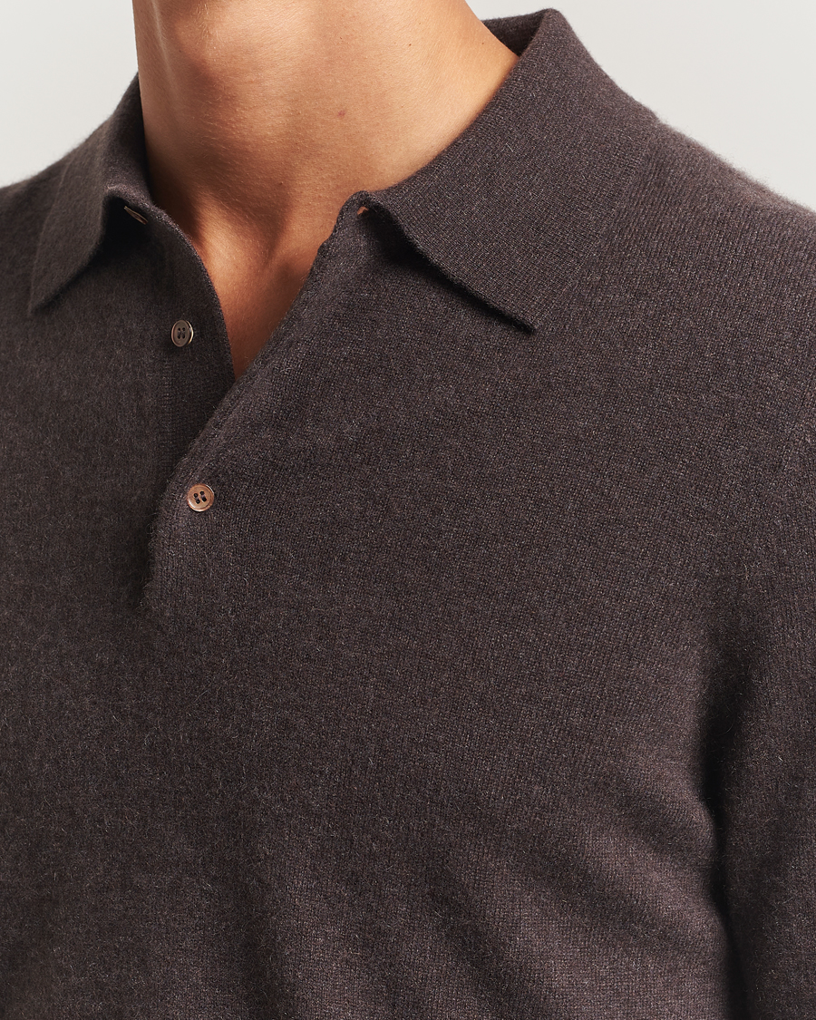 Herre | Gensere | Morris | Cashmere Polo Neck Brown