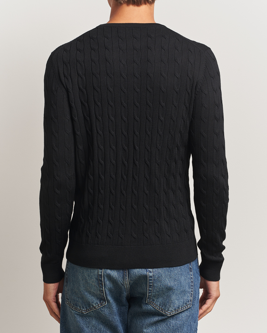 Herre | Gensere | Morris | Merino Cable O-Neck Black