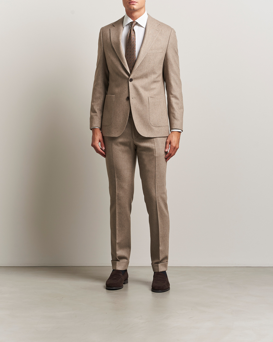 Herre | Dressjakker | Morris | Flannel Wool Blazer Khaki