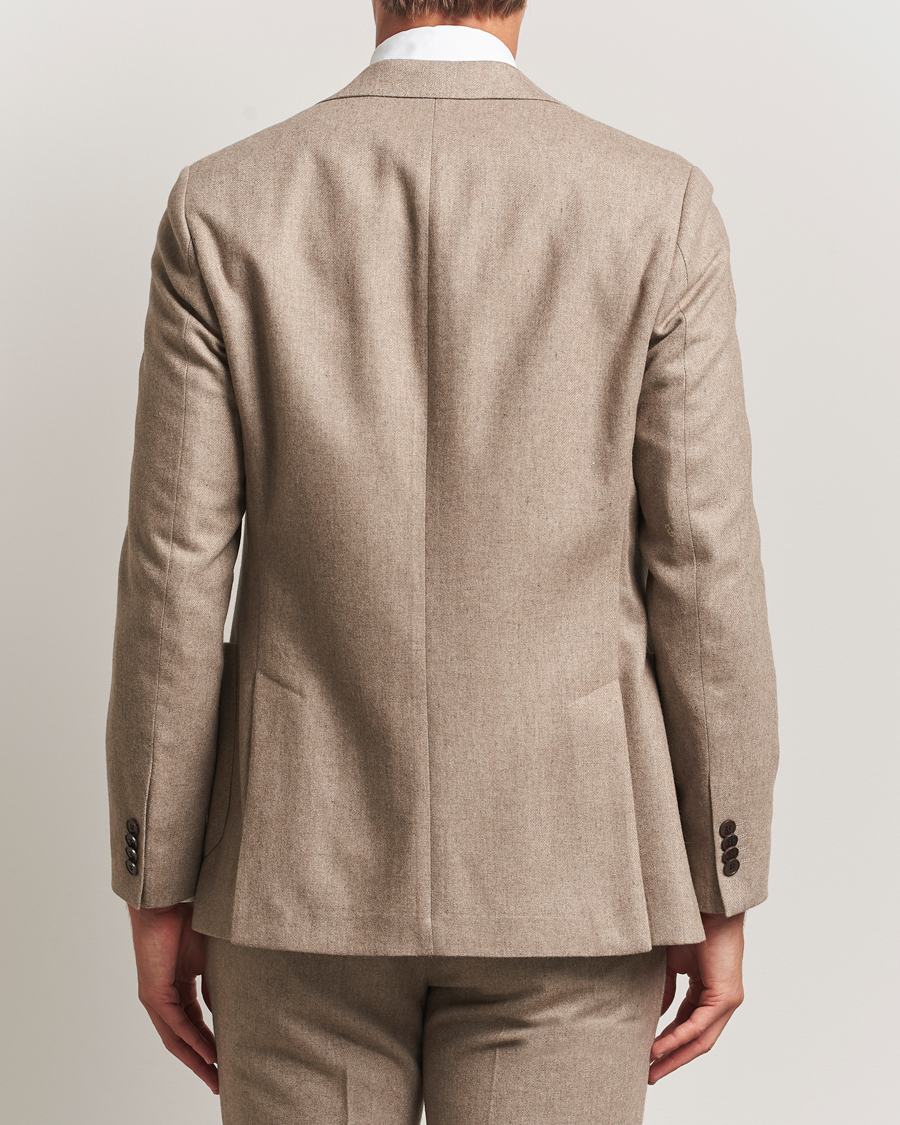 Herre | Dressjakker | Morris | Flannel Wool Blazer Khaki