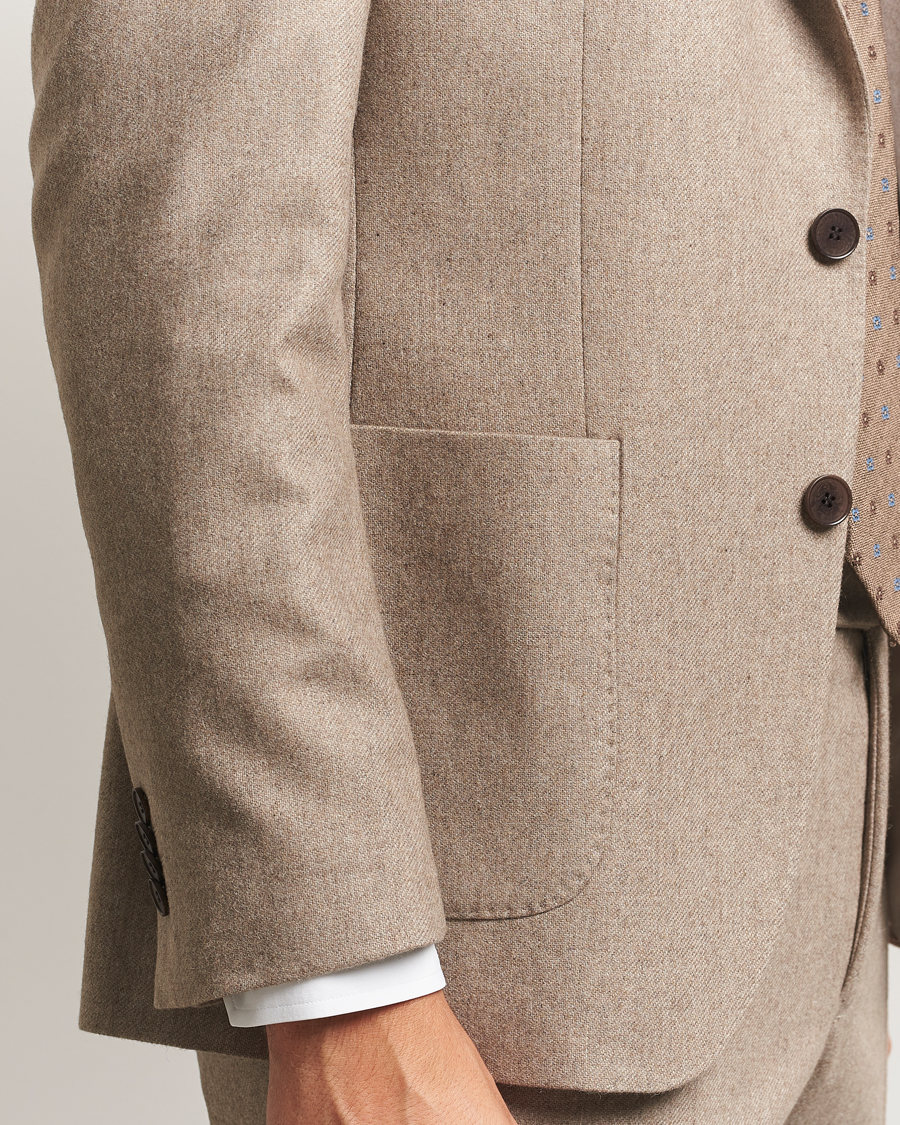 Herre | Dressjakker | Morris | Flannel Wool Blazer Khaki