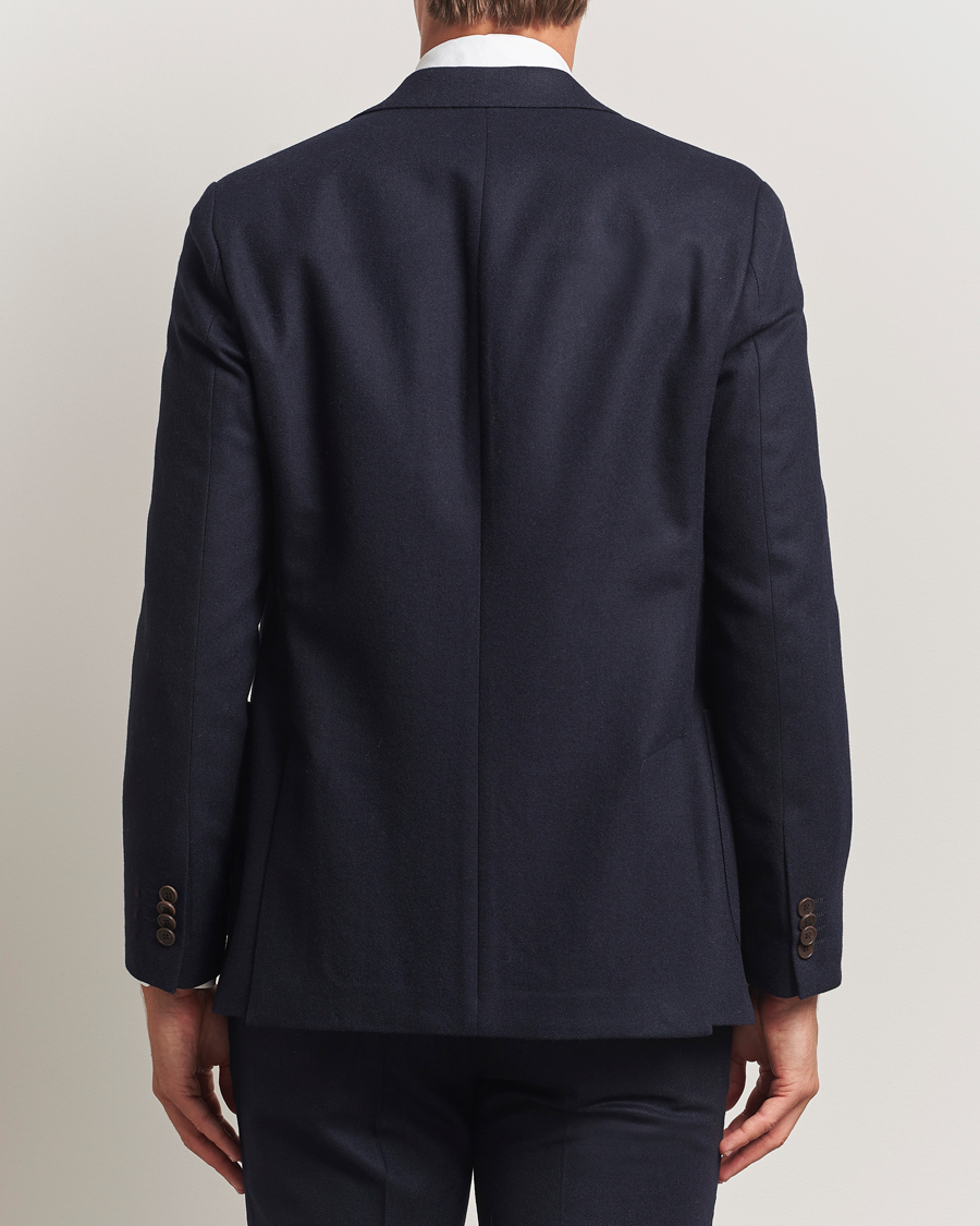 Herre | Dressjakker | Morris | Flannel Wool Blazer Navy