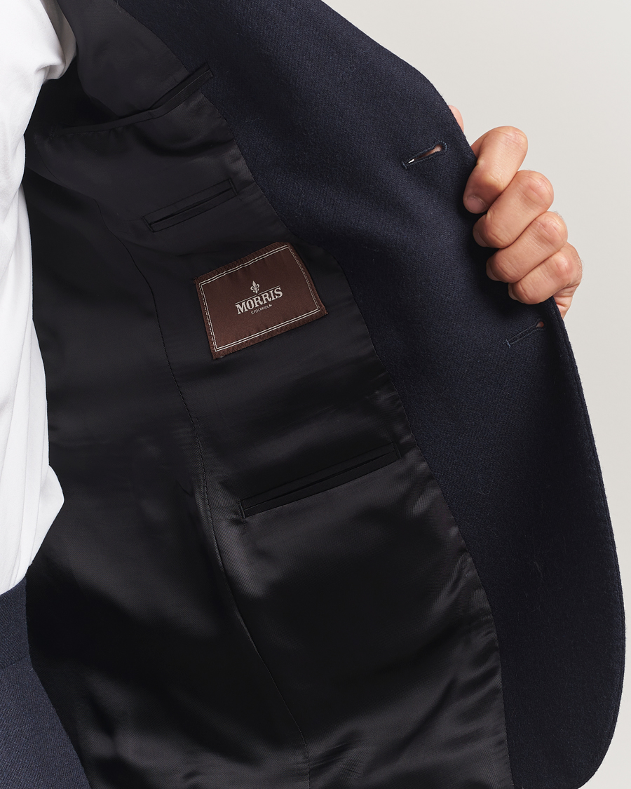 Herre | Dressjakker | Morris | Flannel Wool Blazer Navy