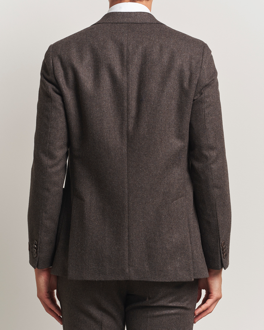Herre | Dressjakker | Morris | Flannel Wool Blazer Brown