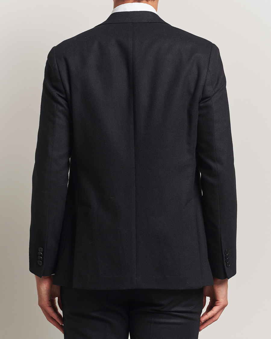Herre | Dressjakker | Morris | Flannel Wool Blazer Black