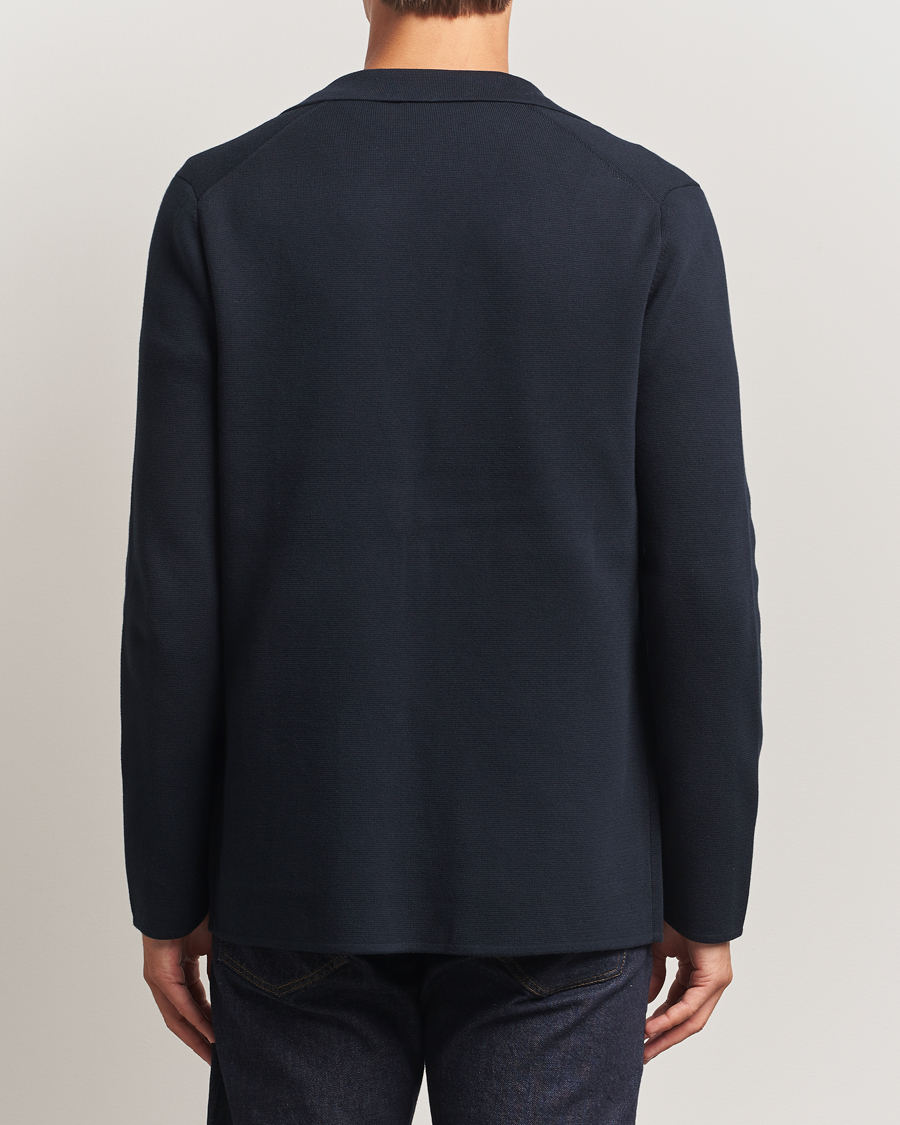 Herre | Dressjakker | Morris | Jake Knitted Blazer Old Blue