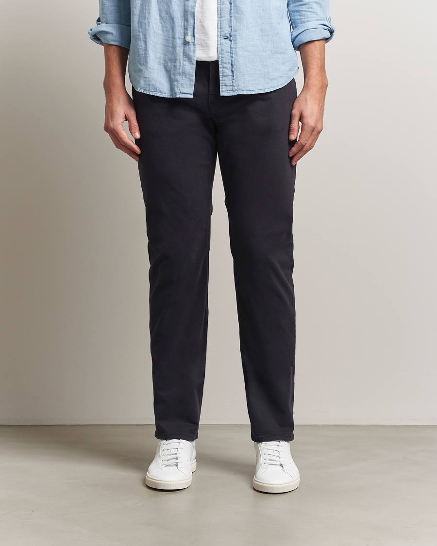 Herre | Bukser | Morris | James Brushed 5-Pocket Pants Blue