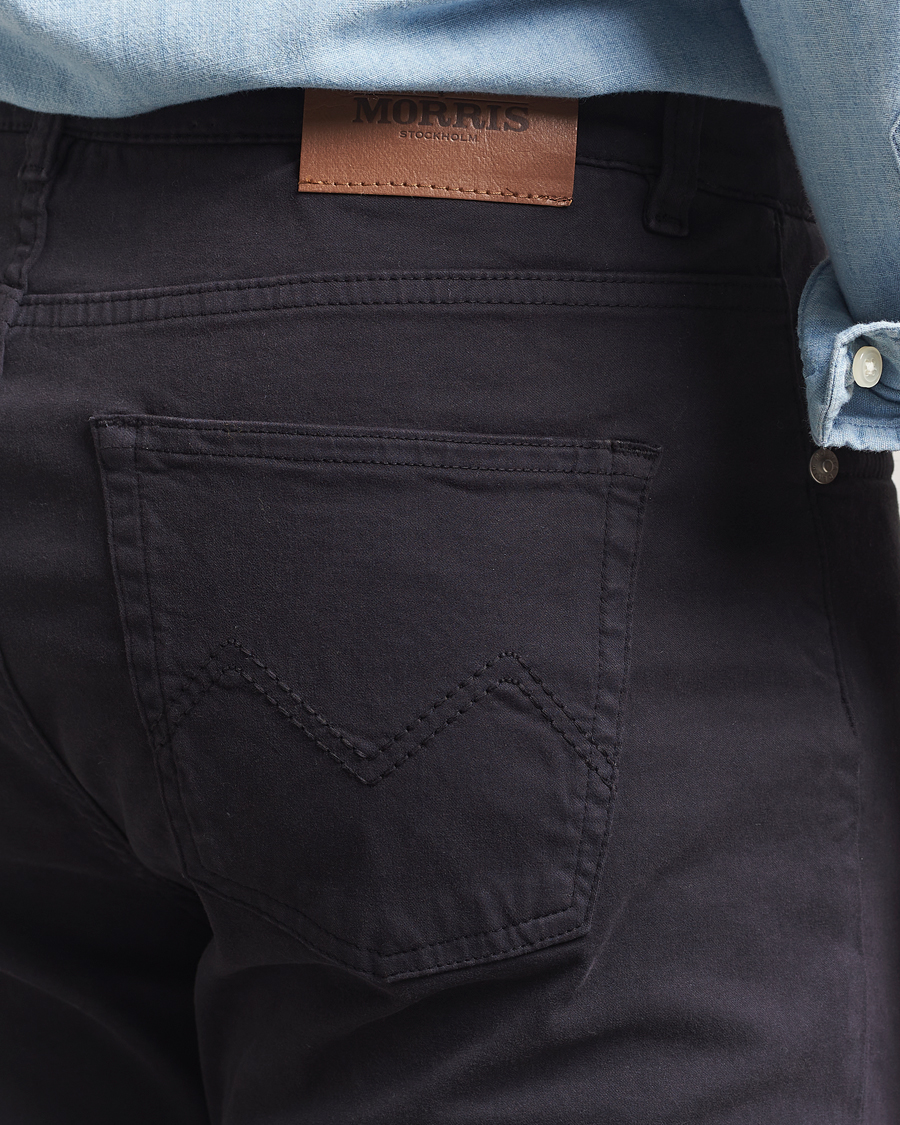 Herre | Bukser | Morris | James Brushed 5-Pocket Pants Blue