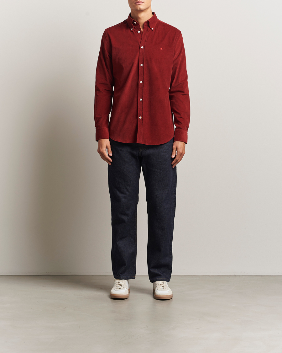 Herre | Skjorter | Morris | Douglas Corduroy Shirt Red