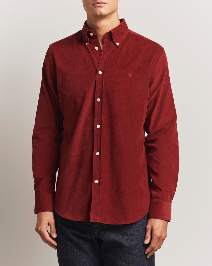 Herre | Skjorter | Morris | Douglas Corduroy Shirt Red