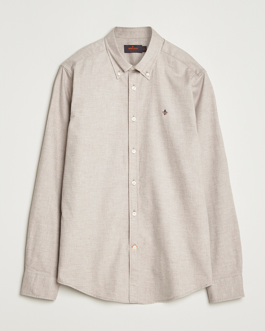 Herre | Skjorter | Morris | Watts Flannel Shirt Khaki