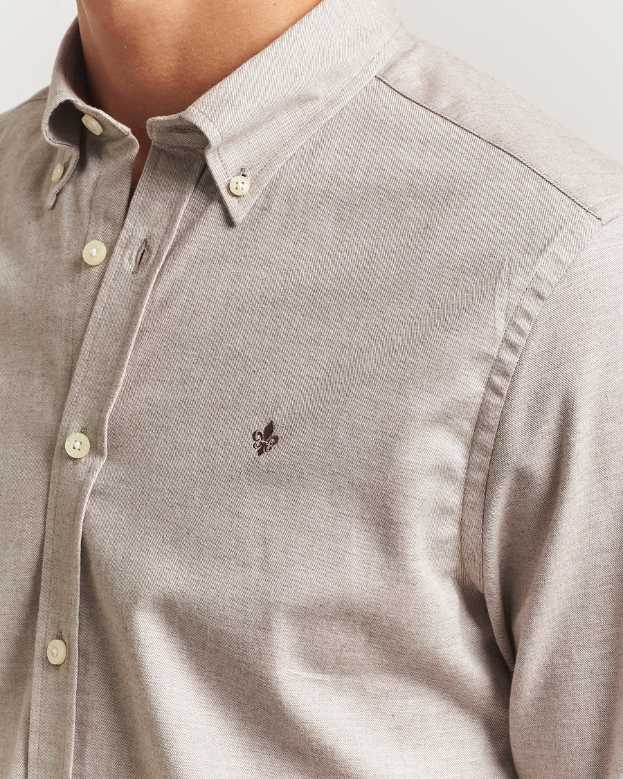 Herre | Skjorter | Morris | Watts Flannel Shirt Khaki