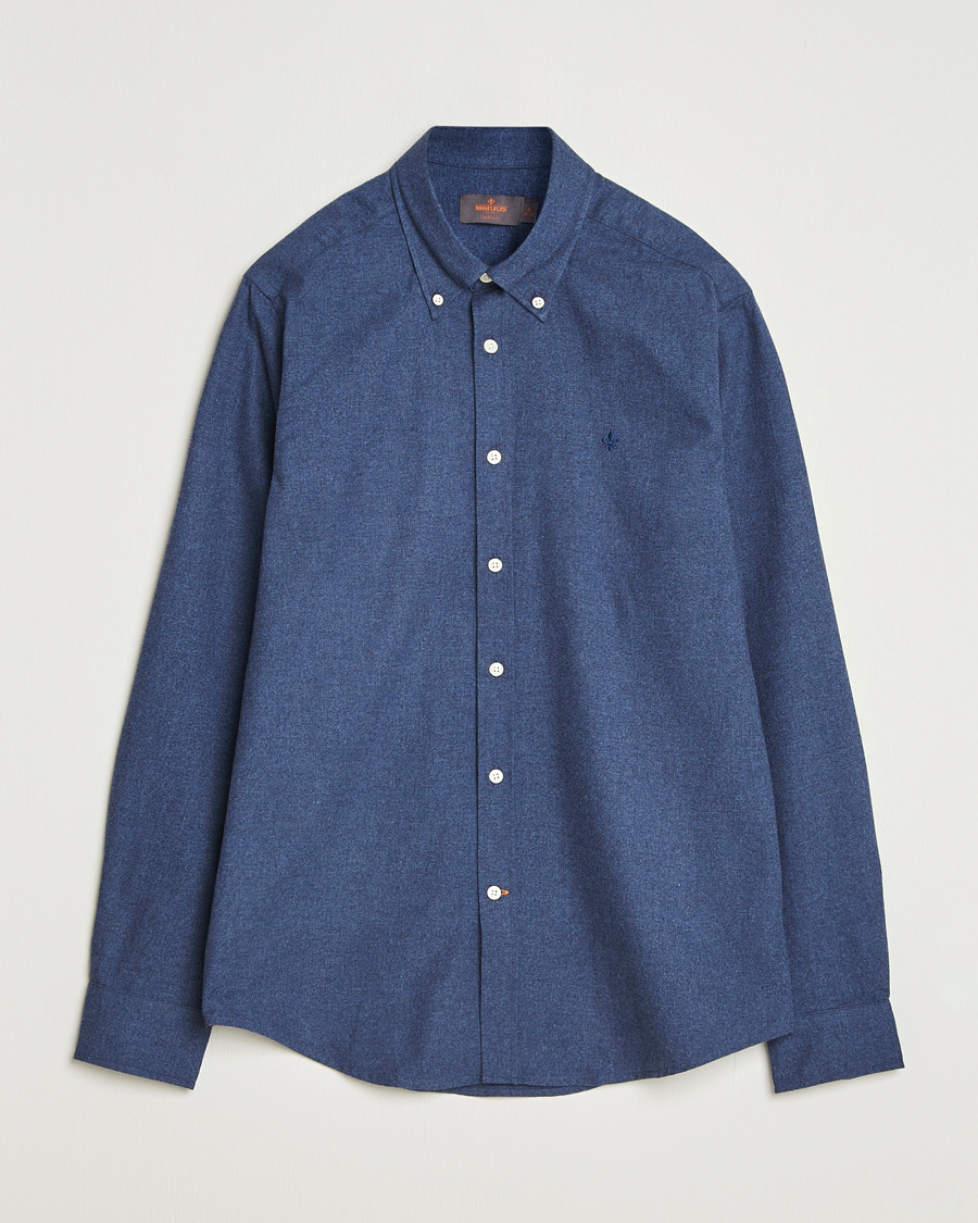 Herre | Skjorter | Morris | Watts Flannel Shirt Navy