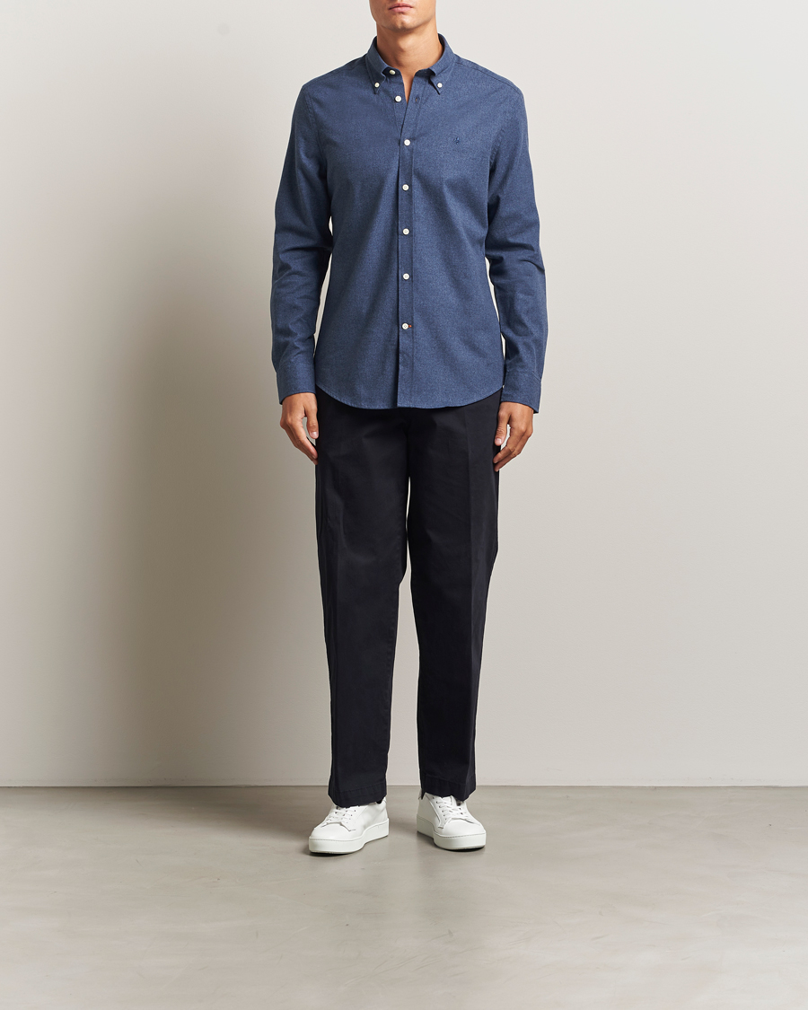 Herre | Skjorter | Morris | Watts Flannel Shirt Navy