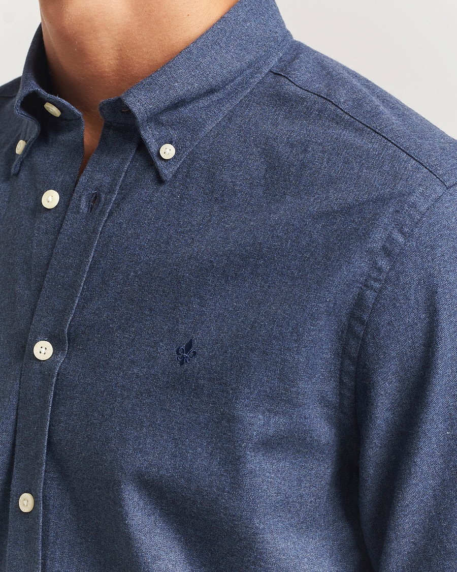 Herre | Skjorter | Morris | Watts Flannel Shirt Navy