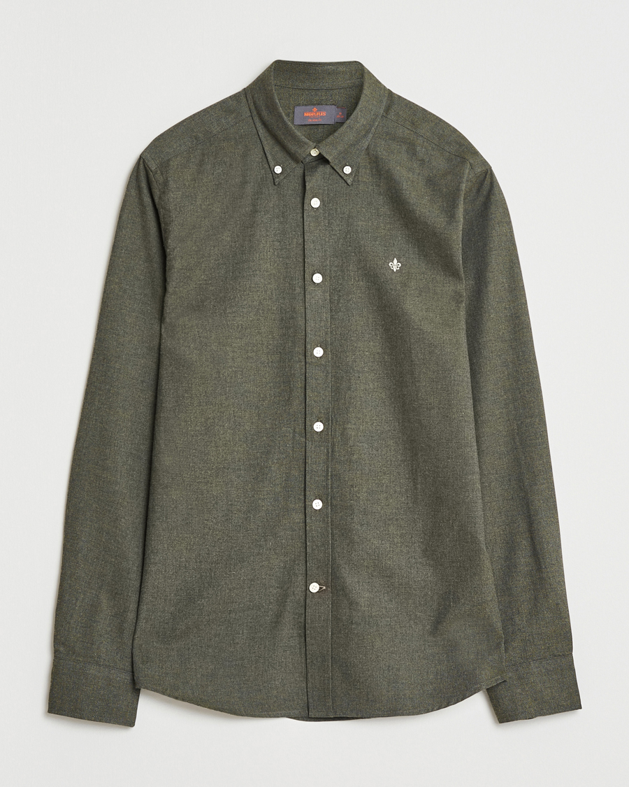 Herre | Skjorter | Morris | Watts Flannel Shirt Olive