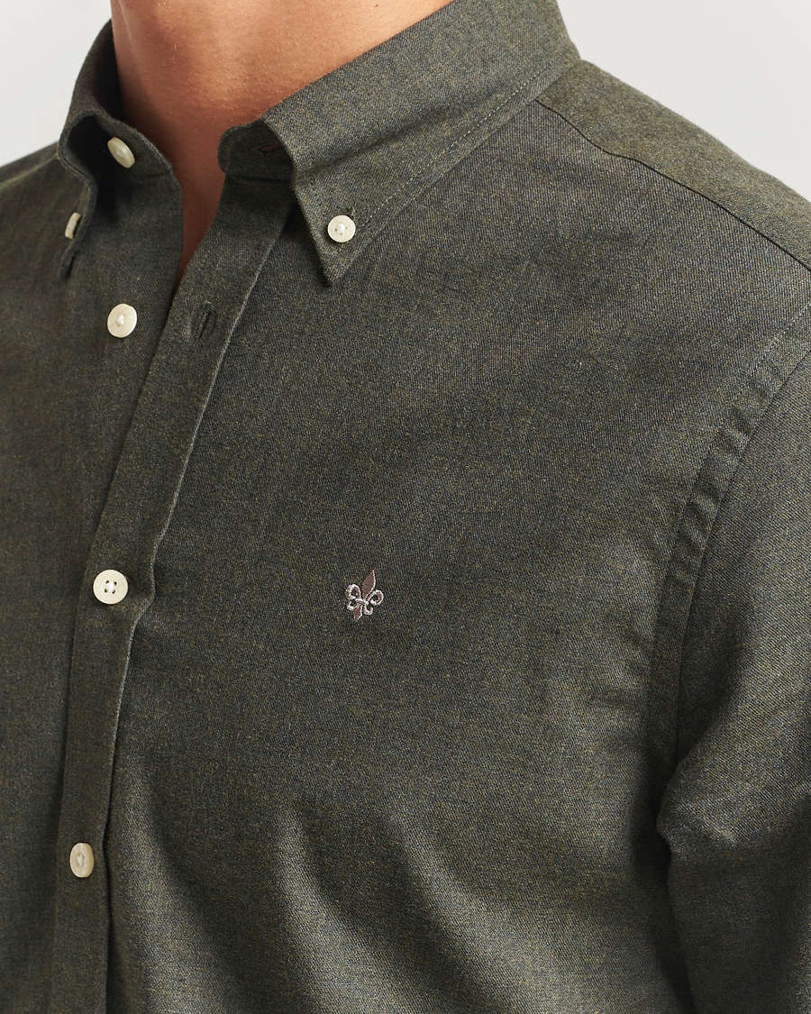 Herre | Skjorter | Morris | Watts Flannel Shirt Olive