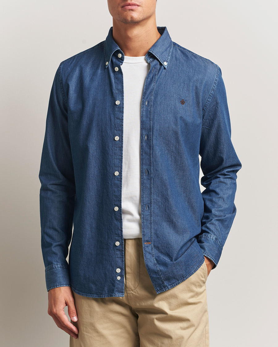 Herre | Skjorter | Morris | Light Denim Shirt Blue