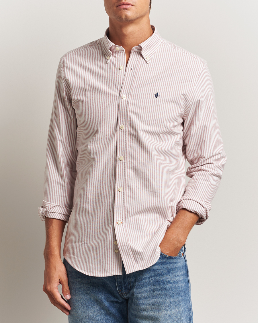 Herre | Skjorter | Morris | Douglas Oxford Striped Shirt Red