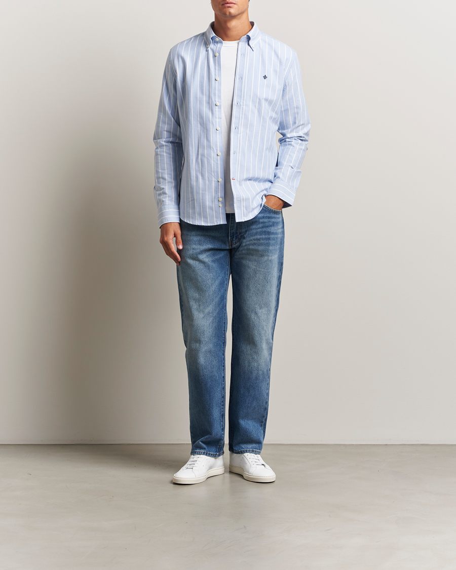 Herre | Skjorter | Morris | Douglas Oxford Striped Shirt Light Blue