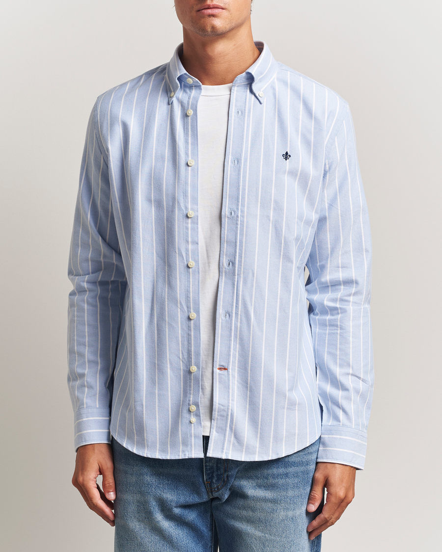 Herre | Skjorter | Morris | Douglas Oxford Striped Shirt Light Blue
