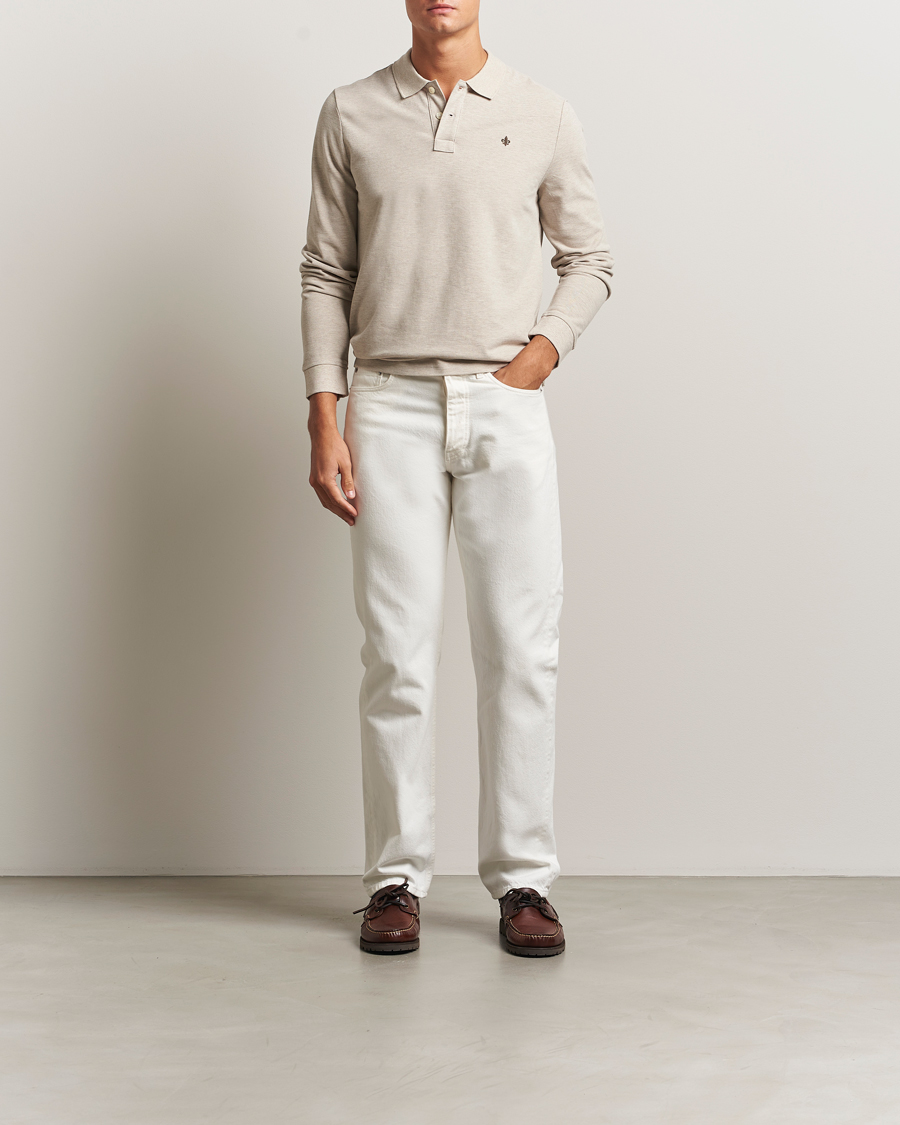 Herre | Gensere | Morris | Camden Long Sleeve Polo Shirt Khaki